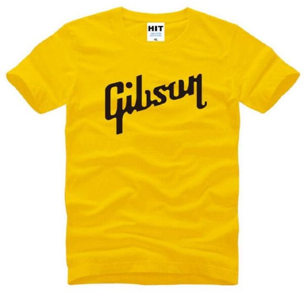 Gibson Ringer Guitar Rock Impresso T Camisetas Homens de verão Manga curta o pescoço algodão Men039s camise