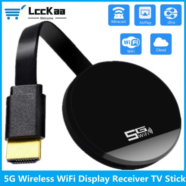 Kutu HDMI TV Stick 2.4/5G çift bant anycast kablosuz wifi ekran alıcı tv dongle miracast airplay hdmi android iOS tv stick