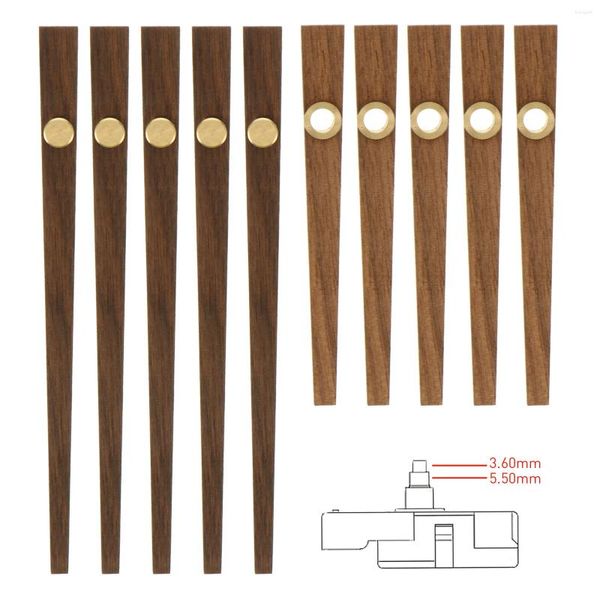 Relógios de parede 5 conjuntos de madeira Mecanismos de movimento de relógio de madeira de madeira Mãos de precisão para estilo caseiro 1 Clockwork com ponteiro