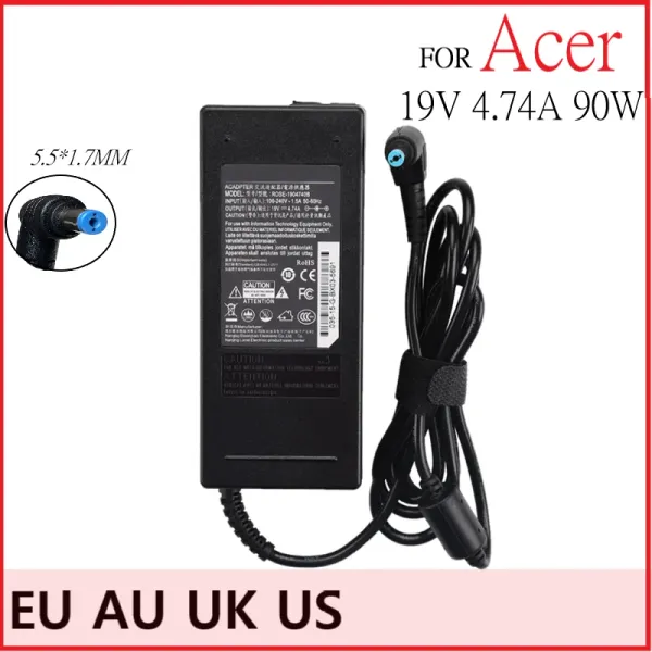 Adaptador para Acer Aspire V3771 V3771G V5 471G V5531P V5551G V5552G 561G 571G 571P Fonte de alimentação AD ADAPTOR ADAPTOR CARREGADOR 19V 4.74A