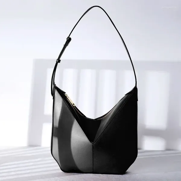 Umhängetaschen Mode High-End-Frauen Handtasche Nische Reißverschluss Design All-Match-Unterarmtasche Moderne Persönlichkeit Leder Freizeitpackung
