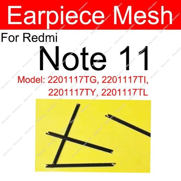Malha de fone de ouvido anti-poeira para Xiaomi Redmi Nota 11 Nota 11s Global fone de ouvido Speaker Mesh Mesh à prova de poeira peças líquidas