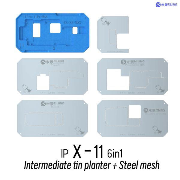 Piattaforma di stencil magnetico Mijing Z20 Pro 22in1 per iPhone X-15 Pro Max Motherboard Middle Layering Strumento Strumento di saldatura Kit