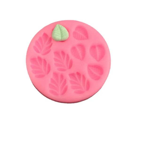 Mini Blatt Silikonformpalmen Ahorn Tropical Ginkgo Bonbon Fondant Schimmel Kuchen Toper DIY -Tonkuchen Dekoration Werkzeuge