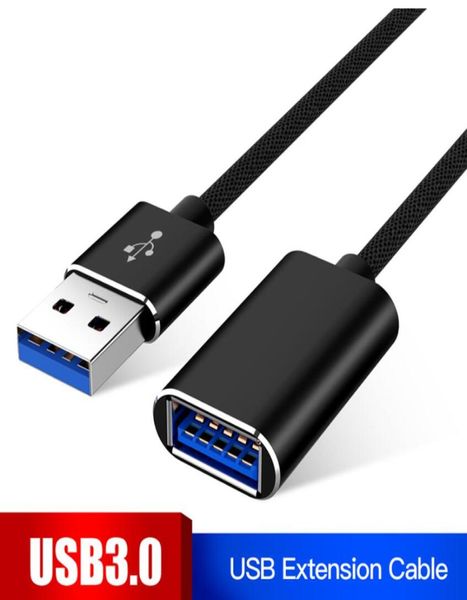 Adaptador de cabo de extensão USB30 USB 30 Male para fêmeas Sincroniza de dados de sincronização do conector de extensão para laptop PC Gamer Mouse 3M2441075