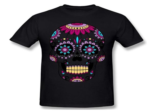 Men039s Tshirts Fashion Skull Purple Shirt Design Mexican Sugar Funny Camise