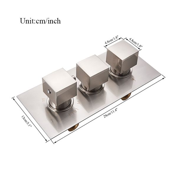 TERMOSTÁTICA 3 maneiras de o banheiro cromo válvula de chuveiro controle triplo lidar
