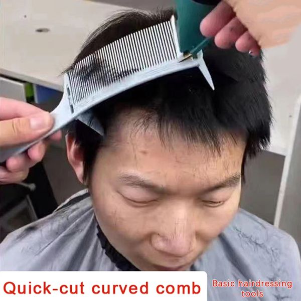 Мужская изогнутая расщепление регламентируемое S дуговое дизайн Профессиональный парикмахерский для волос Comber Comb Уборка парикмахера для парикмахера