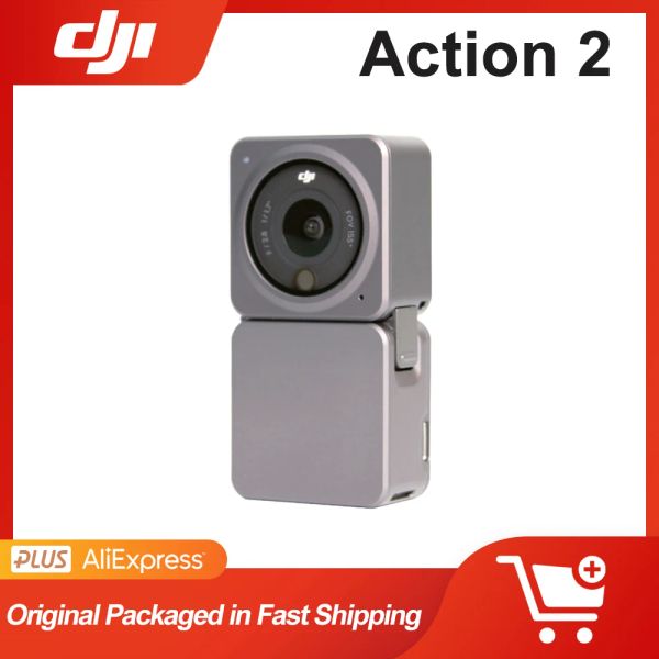 Камеры DJI Osmo Action 2 Двухэкранная комбинированная камера 4K 120FPS Super Wide POV Портативный и носимый магнитный дизайн Оригинальная профессиональная камера