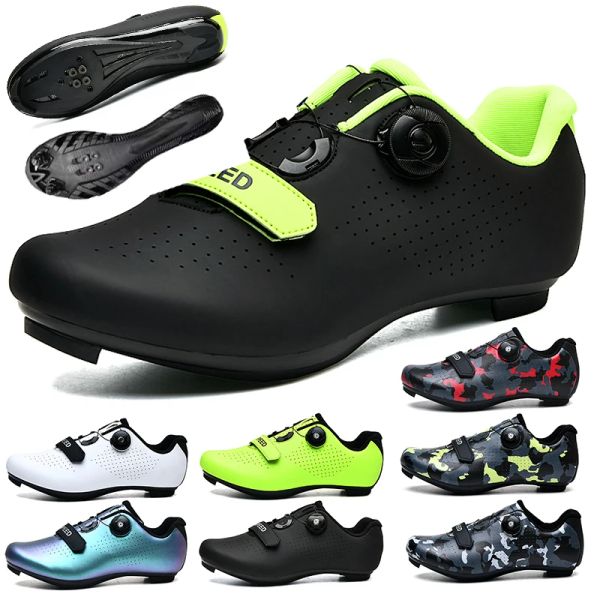 Schuhe Männer Radfahren Sportschuhe MTB Radsportschuhe Outdoor SPD Speed Flat Racing Schuh Frauenstraße Selbstverschiebung Fahrradschuh kostenlos Versand