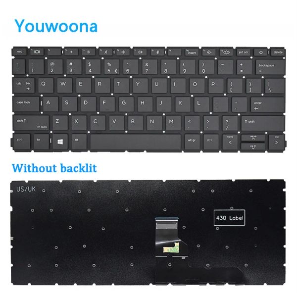 Teclados novo teclado de laptop original para HP Probook 430 G8 435 435r G8 Zhan 66 Pro 13 G4 G5