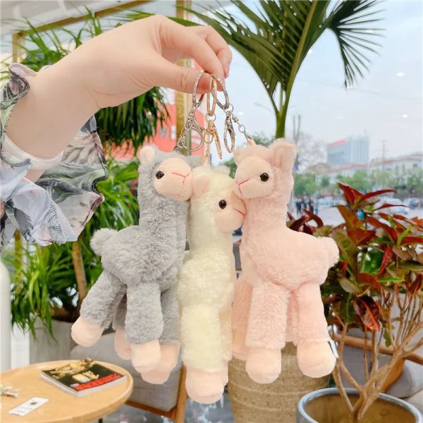 ALPACA KEECHAINS PLUSH PLUSH giocattolo giapponese alpacas morbido ripieno di pecore lama bambole animali bambola 18 cm