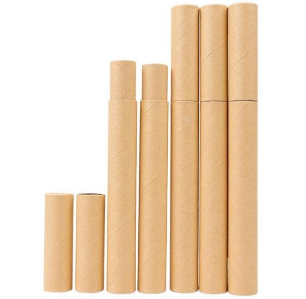Black Kraft Paper Incense Tube Incense Barril Caixa de armazenamento pequena para lápis Joss Stick Conveniente transportando 207x21cm9542145