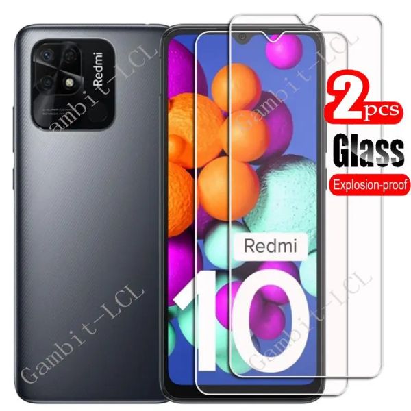 Für Xiaomi Redmi 10C Tempered Glass Protective auf Redmi10C 220333QBI 6.71inch Bildschirmschutzmarker -Smartphone -Cover Film