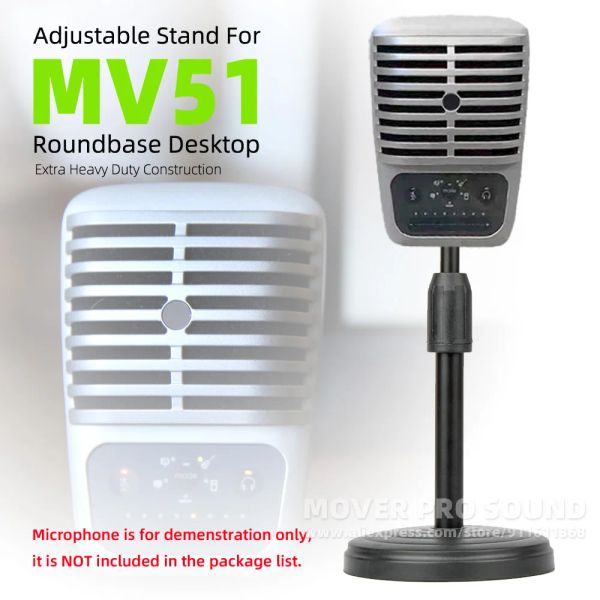 Stand For Shure MV51 MV 51 Tabletop estendente Microfono stand desktop Forta mobile boom tavolo da scrivania Stella regolabile altezza regolabile