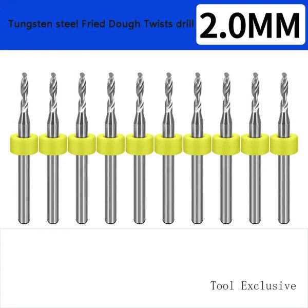 0.1-2mm PCB Tungsten Çelik Kızarmış Twistler Matrem Mikro Gravür Matkap Deliği Sabit Matkap Baskı Devre Kartı Mini CNC Sondaj biti