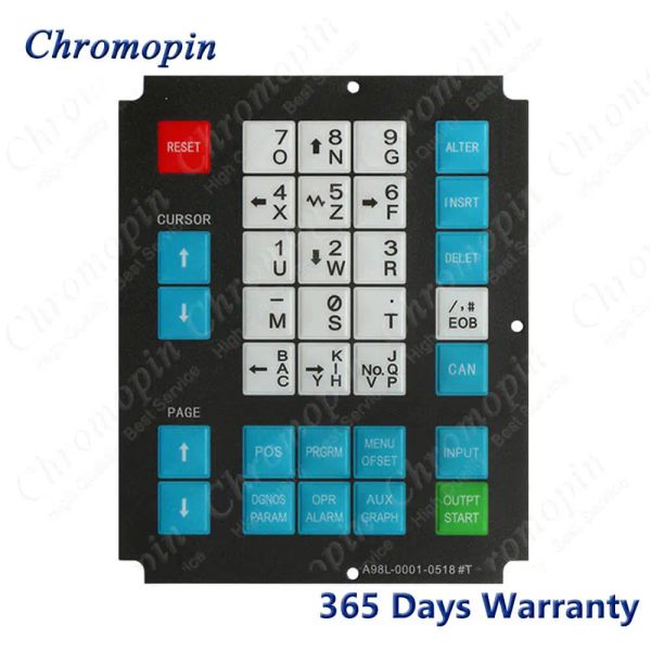 Painéis A98L00010518 Teclado do teclado do teclado de membrana T para o teclado GE Fanuc A98L00010518#T