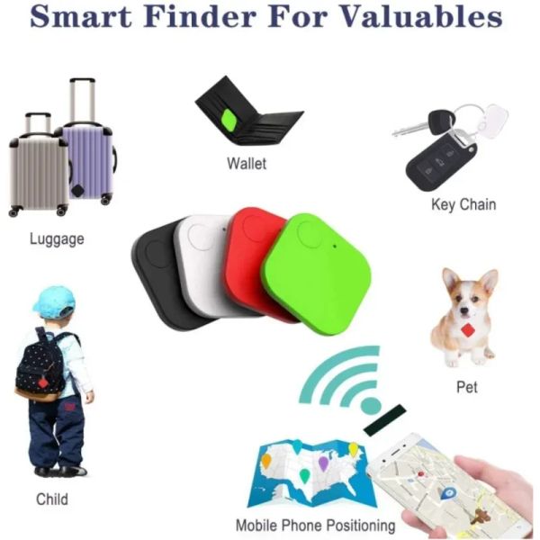 2024 Mini Bluetooth GPS Tracker Smart Dog Pets Anti-Lost Alarm Wireless Saco de criança sem fio Palleta Chave Localizador de atividades Smart Atividades Locorwirelessless