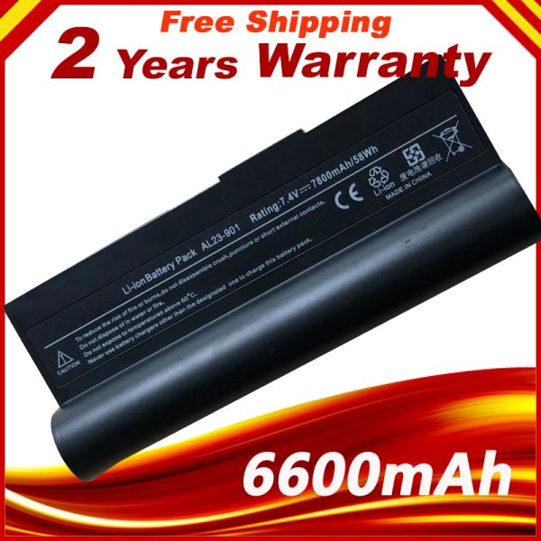 Batterie 7.4v 6600 mAh batteria per laptop per Asus EEE PC 1000 1000H 1000HE 1000HA 1000HD 1000HG 901 904HD AL23901 AL241000 AP23901