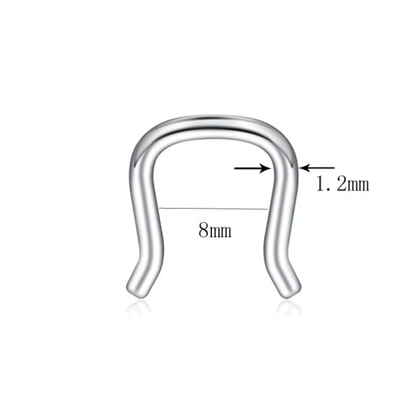 Anel de nariz transparente Brincho de perfuração fixador de pirolhoe horseshoe em forma de plástico o umbigo elástico septo lip sobrancelha anel de peito