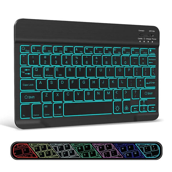 Tastaturen RGB Wireless Keyboard Bluetooth Tastatur Backlosen Bluetooth -Tastatur