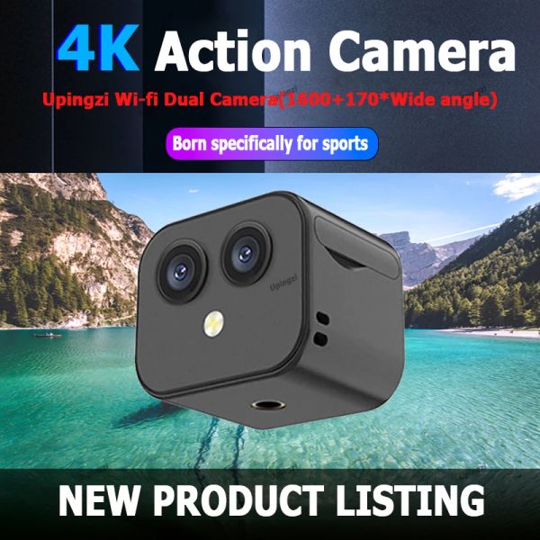 Câmeras de câmeras Novo produto D3 4K Ação Câmera HD Atração magnética Wi -Fi Inteligente Wi -Fi 170 graus Câmera de vigilância para bebês de grande angular