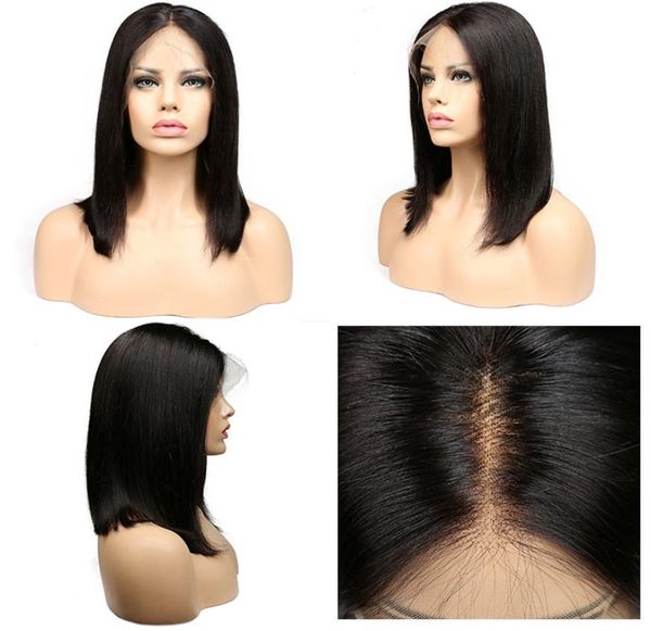 Donne Medium Short Short Stirine Dritta Wig Wigies Lace Black Lace Front Fronte Bobo Resistente Calza Wigs Artificia HA4259820 di alta qualità HA4259820