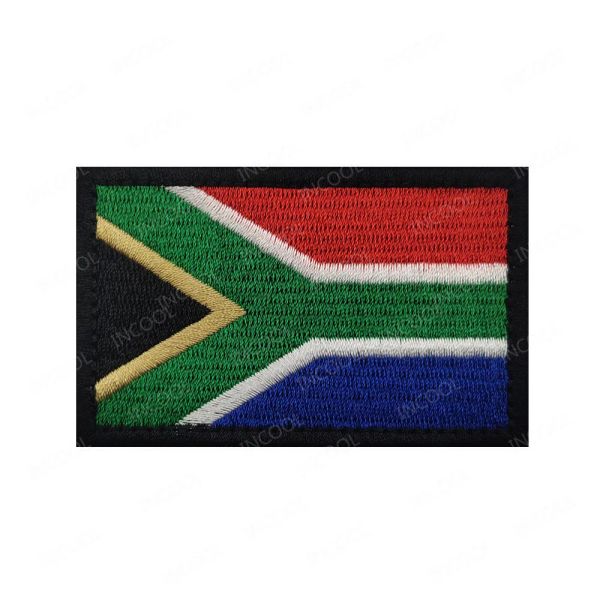 Africa do Sul Flag bordado Patch PVC Rubber nacional Patches emblemas Aplique emblemas decorativos para roupas de mochila