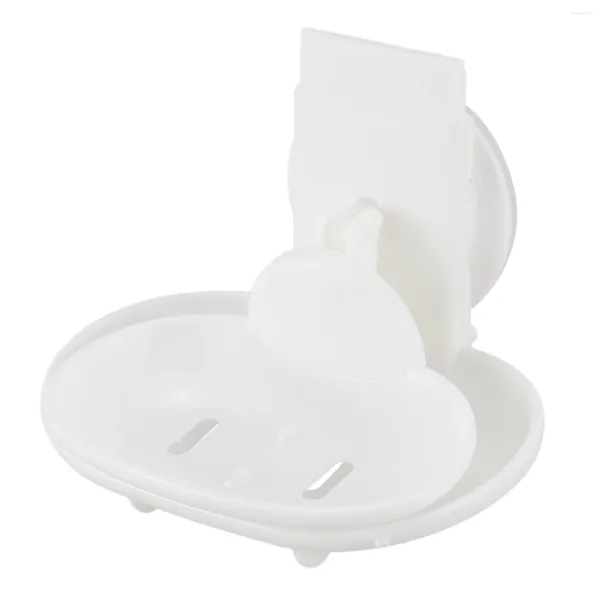 Dispensador de sabão líquido Duas Double Dish Supctor Cup Bandeja para chuveiro Banheiro (branco)