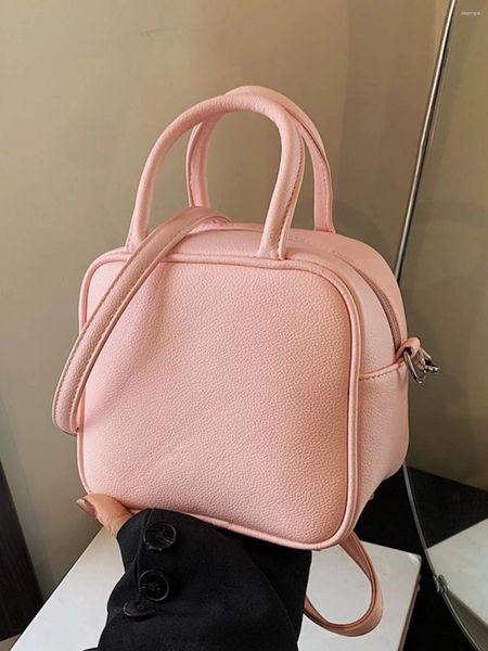 Bolsas escolares 2024 Versátil Fashion Fashion Fashion Fashion PU Handbag Leisure Travel