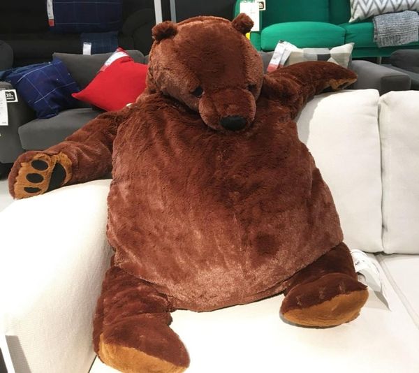 100 cm di simulazione gigante orso giocattolo peluche di peluche bambola animale djungelskog decorazioni per la casa regalo di compleanno di alta qualità per bambino 28316443