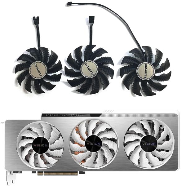 Pedler 82mm 87mm T128015SU PLA09215S12H 12V RTX3080 3090 GIGABYTE RTX 3070 3080 TI RTX 3090 Vision 3x Grafik Fan Fan Fan