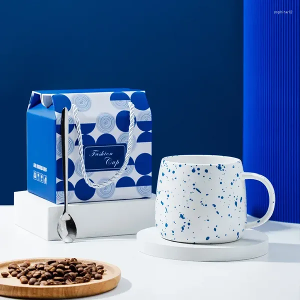 Классические кружки Blue Mug High Beauty Net Cup Cup Coffee Permoniated Gift Cups Drinkware Оригинальный чай Go Go Go