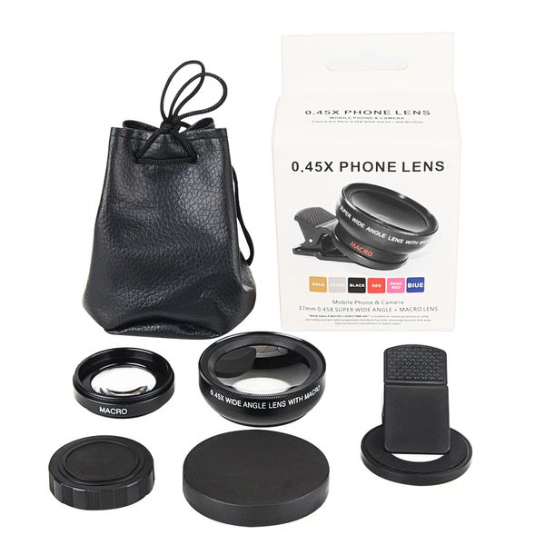 Tidove 12,5x Macro HD Lens 2 в 1 Lens Lens Lens Universal Clip 37 мм Profession