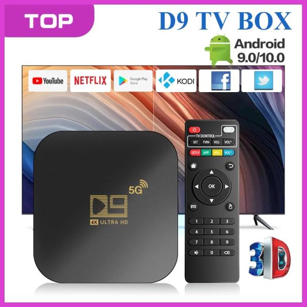 Box 2022 Nuova Smart TV Box D9 Android 10.0 Set Top Box 2.4G 5G WiFi 905 Core 4K HD 8GB+128GB Video Media Player Home Theater TV Box