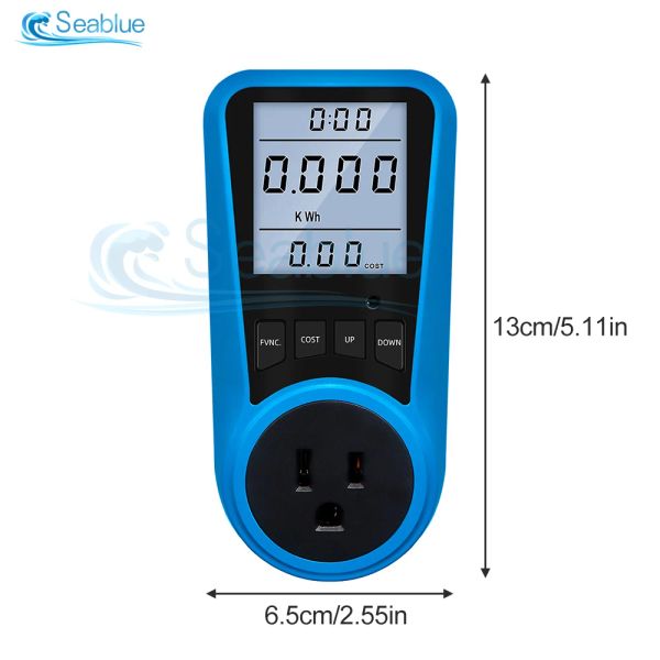 SCOPIA PROPGGIALE UE CORRENTE DIMATIF METURE VOLTMETRO AC POTENZA POTENZA TEMPO WATT ENERGIA DI POTENZA TESTER WATTMETRE US UK AU Plug AC 110V 220V