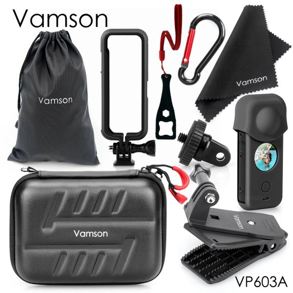 Kameras Vamson für Insta 360 One X2 Accessoires Kit Mini Waterd PU Traging Bag Hartschale Box für Insta360 Action Camera VP603A