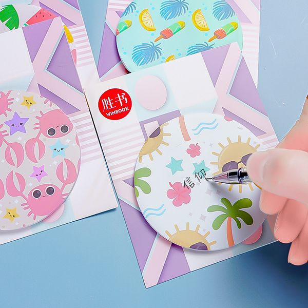 1 Stücke Kawaii süßes Obstpapier Sticky Notizen kreative Notizbilder Memo -Pads Büroschule Schreibwarenkleber Aufkleber Dekoration Dekoration