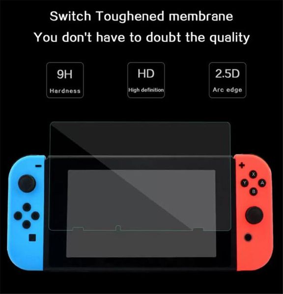 Für Nintendo Switch Tempered Glass Screen Protector 033mm 25d 9h No Retail Package3805027