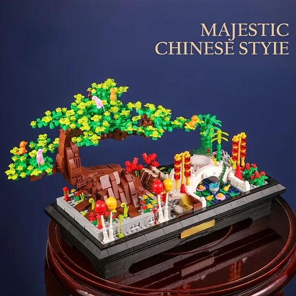 1426pcs Bonsi Bonsai Building Builds Blocks Flower Blocks 3D Mider Blocks Bricks Toys for Girls Boys Christmas Regali di Natale