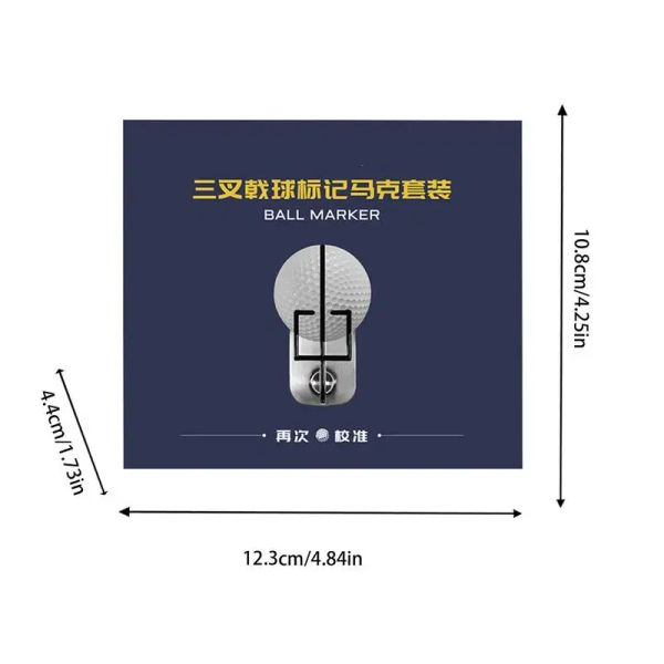 Trident Golf Ball Sciber Marker Set Golf Ball Ausrichtung Markierungswerkzeug Magnetischer Schwung Zug Puting Übung Golf Hat Clip Marke