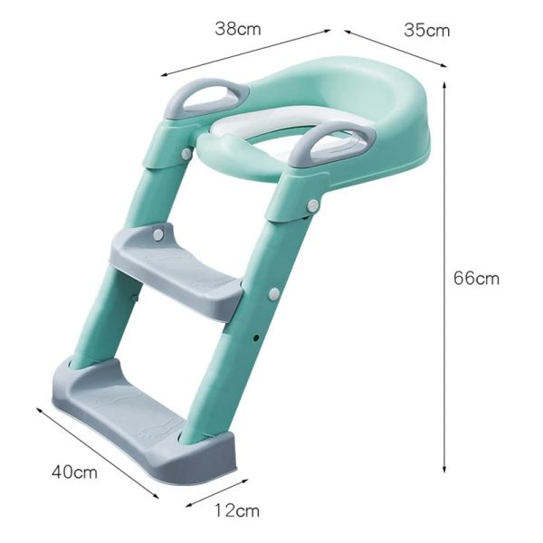 1-8 anos de sede para bebês com potty infantil com escada ajustável Treinamento de vaso sanitário infantil assento dobrável