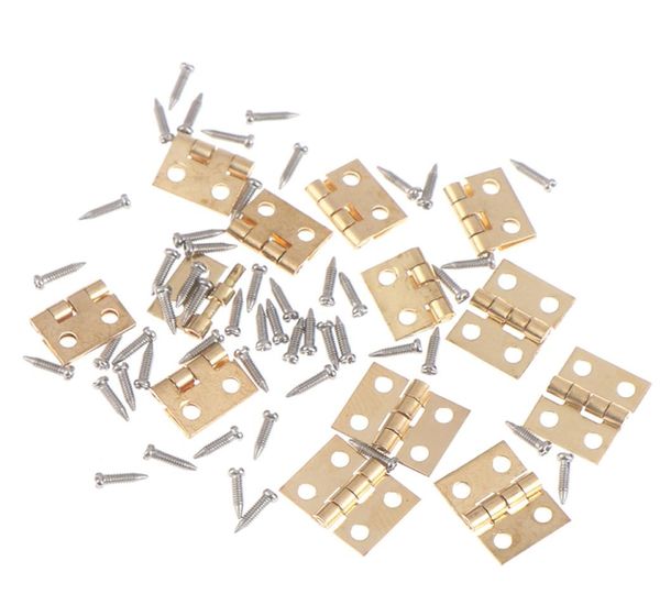 12 set mini cerniera in metallo e viti per 112 mobili in miniatura in miniatura a cerniera in ottone bambola bambola armadio in miniatura 77719074