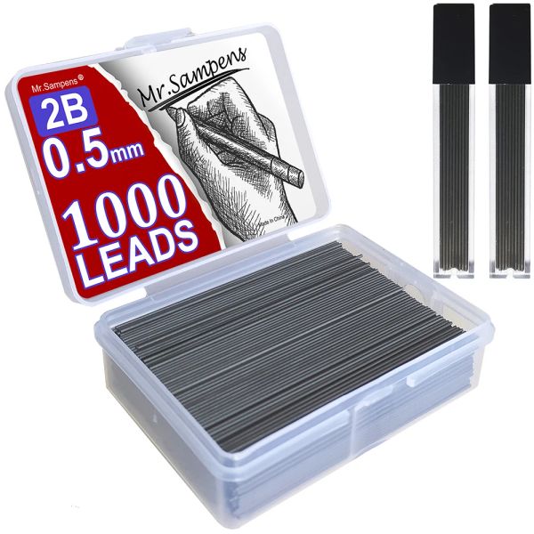 1000pcs/caixa 0,5 mm 0,7 mm 2B Reabilitação de lápis mecânica leva