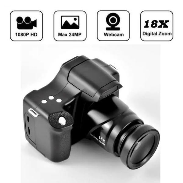 Adattatori 18x Professional HD Digital Camera Mirrorless 1080p da 3,0 pollici LCD Schermo ottico zoom TF telecamera istantanea per sparare video