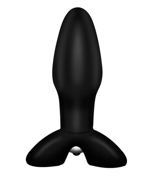 Grande plugue de bumbum de silicone preto 10 vibradores anal plug de plugue anal vibratória produtos sexuais brinquedos1853749