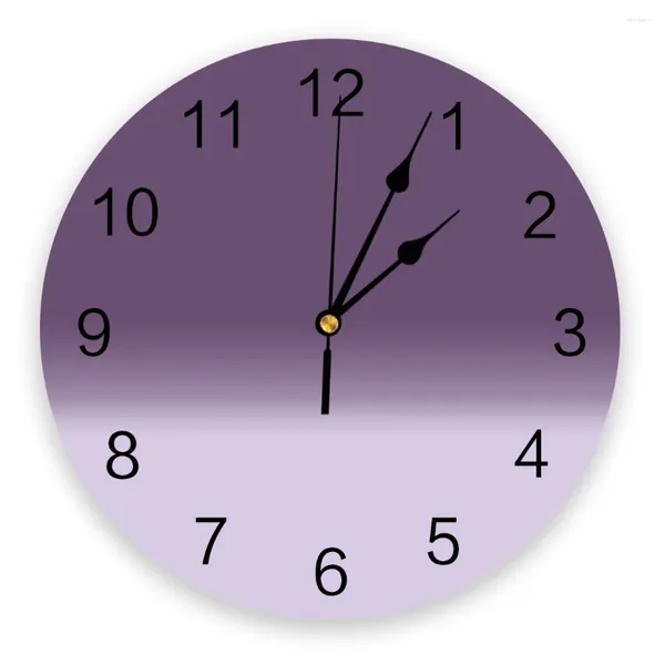 Настенные часы фиолетовые градиентные часы современный дизайн фермерский дом декор кухня винтажные ПВХ