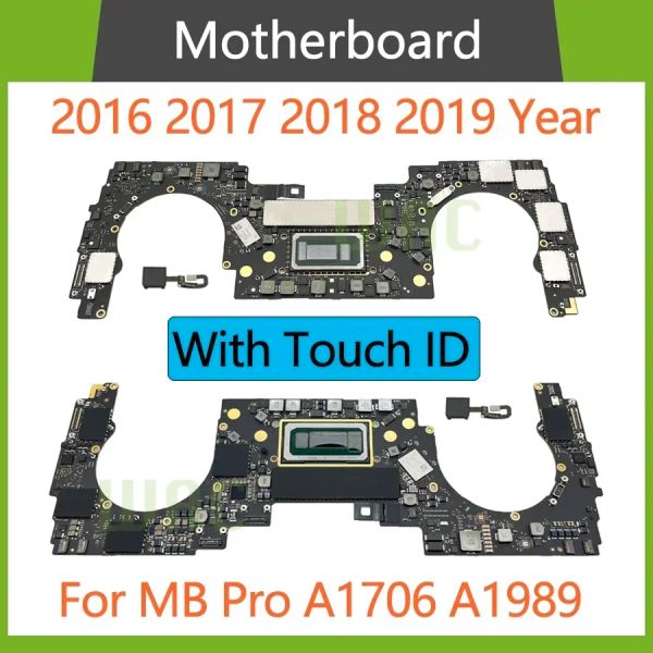 Placa -mãe Testada completa A1706 A1989 Placa -mãe com Touch ID para MacBook Pro 13 