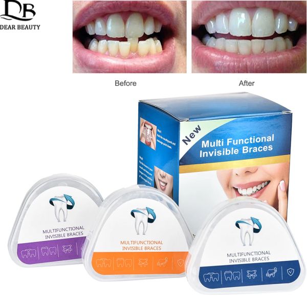 3 estágios Brace dental Treinador de dentes para adultos Alinhamento ortodôntico Brace Brace Corrector transparente Acessórios para dentistas