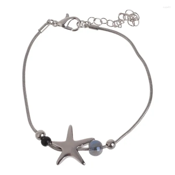 Colares pendentes pulseiras de estrela exclusivas moda a moda azul de cinco pontos na pulseira namorados namorados